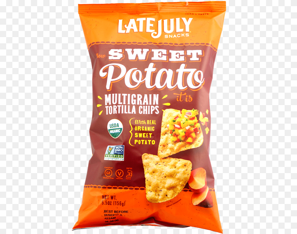 Picture Of Late July Sweet Potato Late July Multigrain Tortilla Chips, Food, Snack, Bread, Cracker Png Image