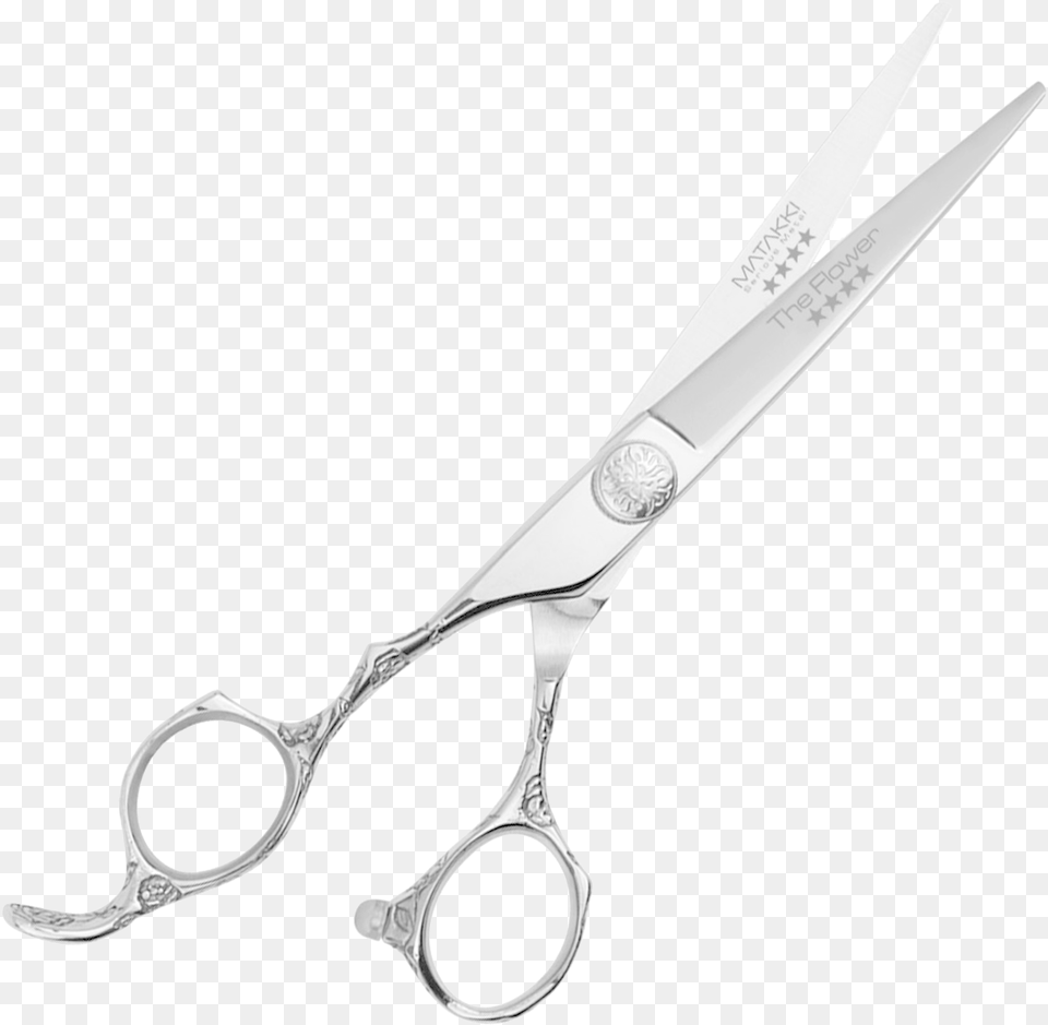 Picture Of Matakki Flower Lefty Professional Hair Cutting Scissors, Blade, Shears, Weapon Png Image