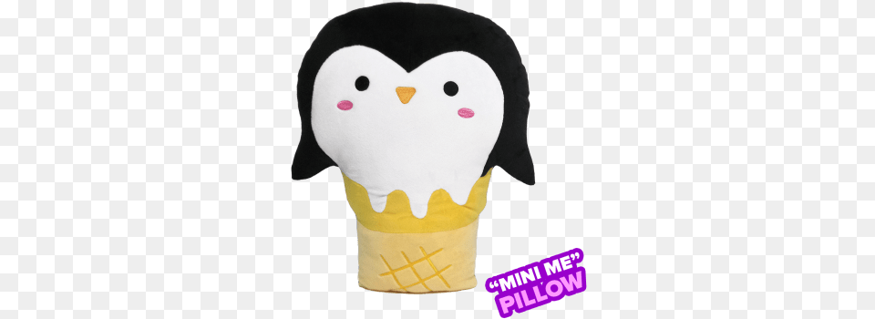Picture Of Mini Penguin Cone Scented Foodie Pillow Pillow, Cream, Dessert, Food, Ice Cream Png Image