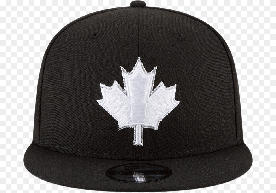 Picture Of Nba Toronto Raptors Silver Leaf 950 Flatbrim Canada Thin Blue Line Black, Baseball Cap, Cap, Clothing, Hat Free Transparent Png