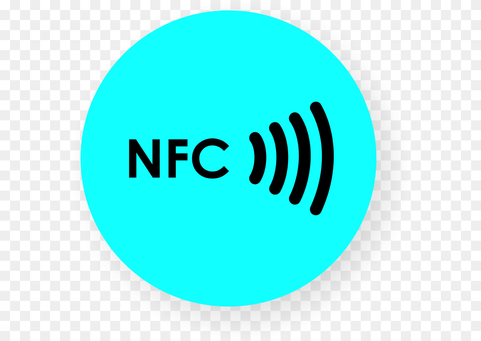 Picture Of Nfc Sticker 50mm Neon Nfc Logo Transparent, Sphere Free Png Download