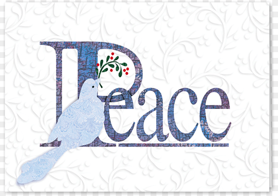 Picture Of Peace Dove Embossed Greeting Card Greeting Card, Animal, Bird, Pigeon, Jay Free Transparent Png