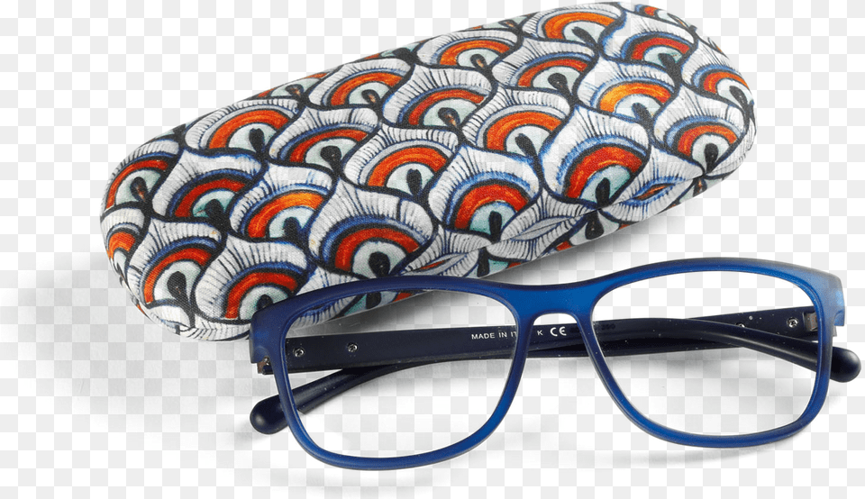 Picture Of Peacock Feather Glasses Case Comfort, Accessories, Sunglasses Png Image