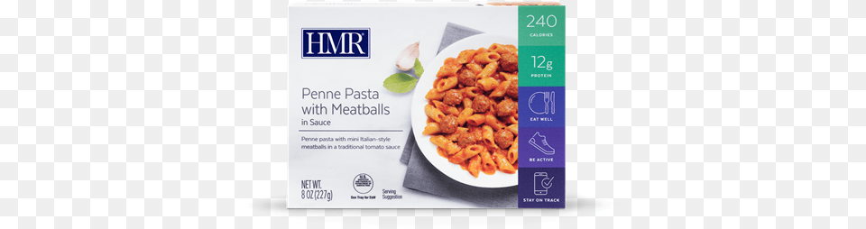 Picture Of Penne Pasta With Meatballs Hmr Diet, Food, Advertisement Png