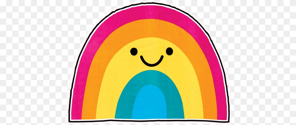 Picture Of Rainbow With A Smile Oversized Towel Iscream Rainbow With A Smile Oversized Towel, Home Decor, Rug, Clothing, Hat Free Png