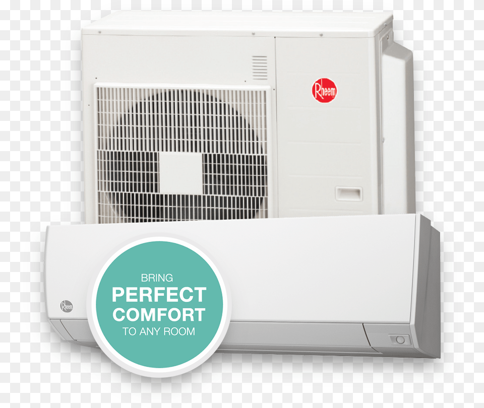 Picture Of Rheem Mini Split Hvac Heating And Cooling Rheem Mini Split, Appliance, Device, Electrical Device, Air Conditioner Free Png