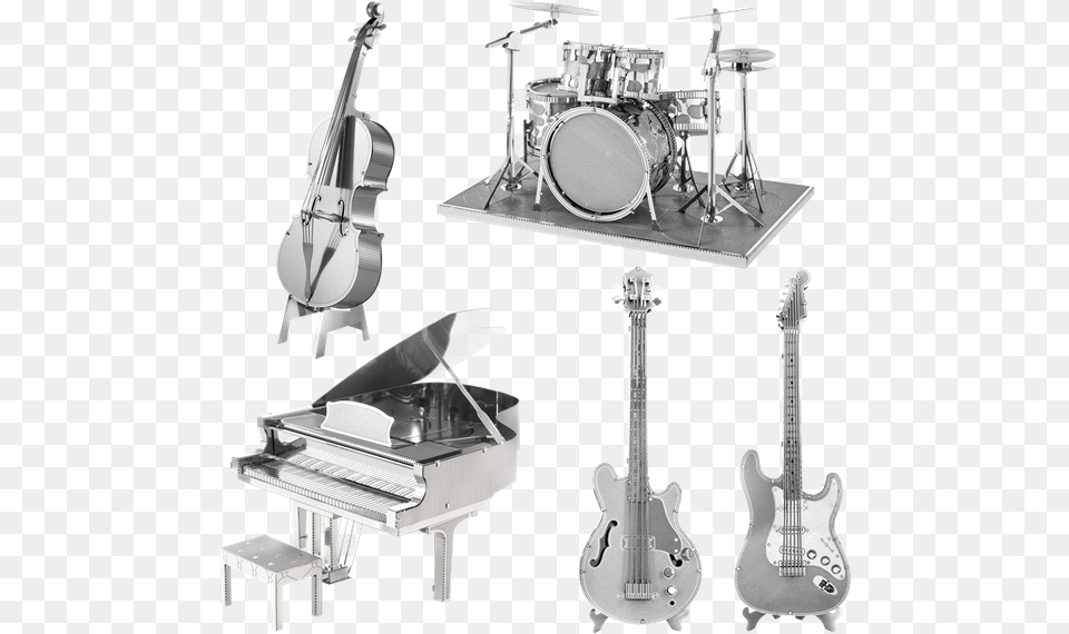 Picture Of Set Musical Instruments, Keyboard, Musical Instrument, Piano, Guitar Free Png