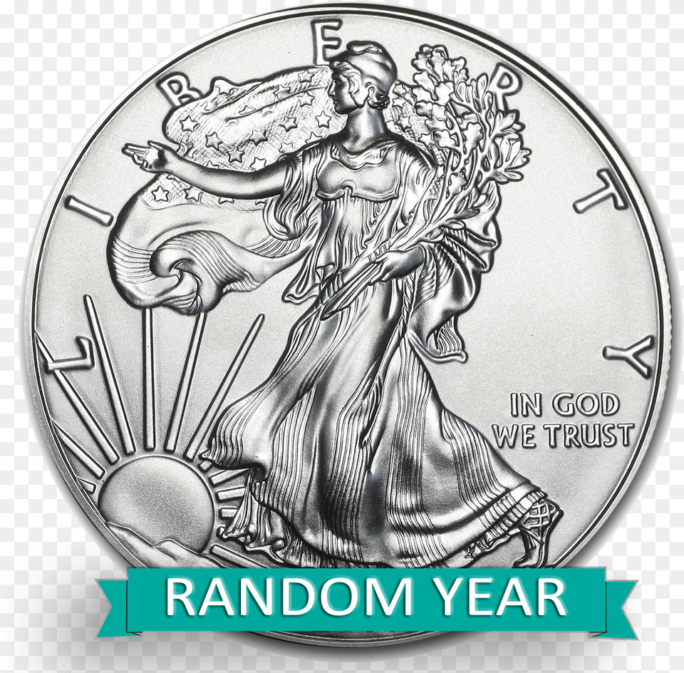 Picture Of Silver American Eagle 1 Oz 2019 Silver Eagle Coin, Person, Money, Face, Head Free Transparent Png