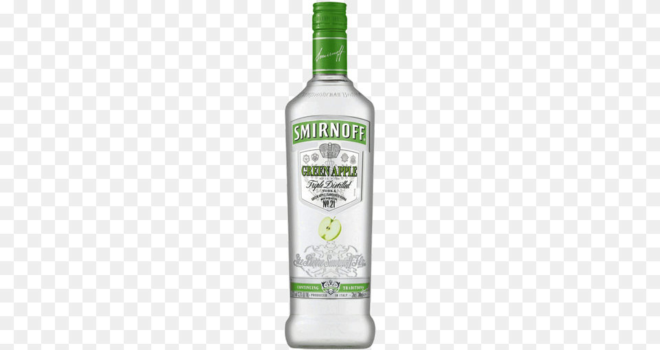 Picture Of Smirnoff Green Apple Vodka 700ml Smirnoff Vodka Green Apple, Alcohol, Beverage, Gin, Liquor Png Image