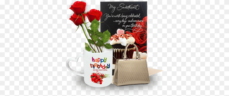 Picture Of Sweet Birthday Gift For Her Happy Birthday, Accessories, Bag, Flower, Handbag Free Png