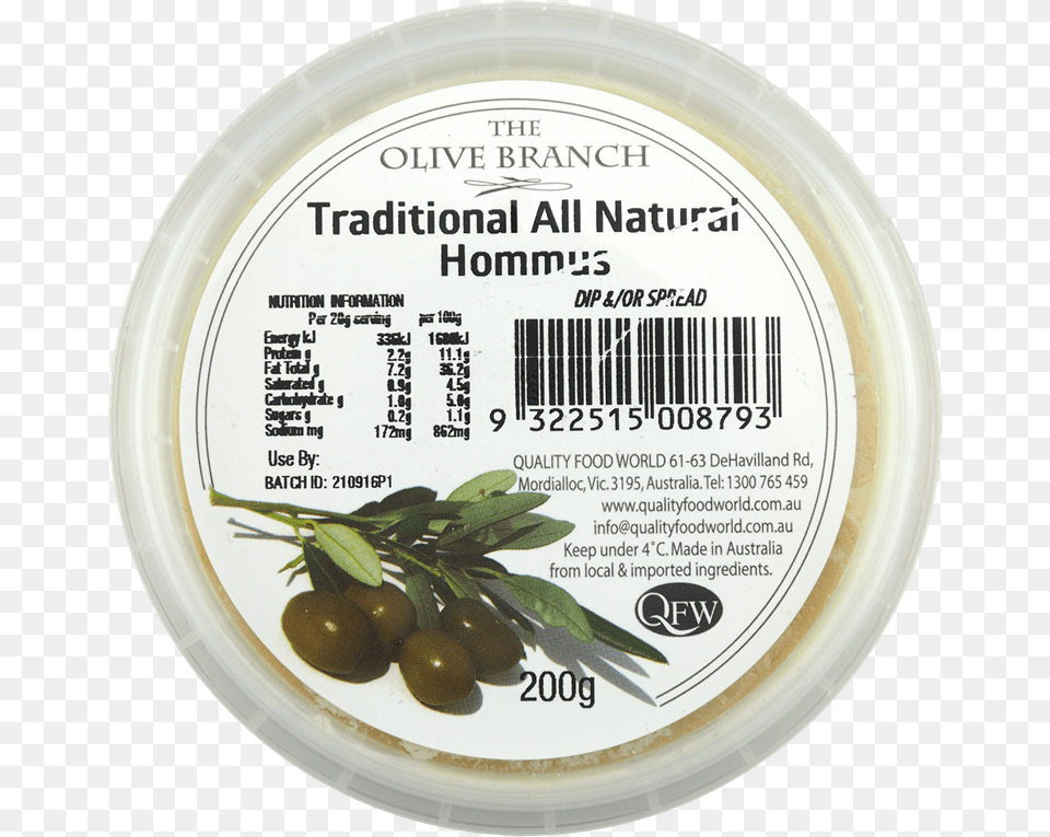 Picture Of The Olive Branch Traditional Hommus Dip Olive, Herbal, Herbs, Plant, Head Png Image