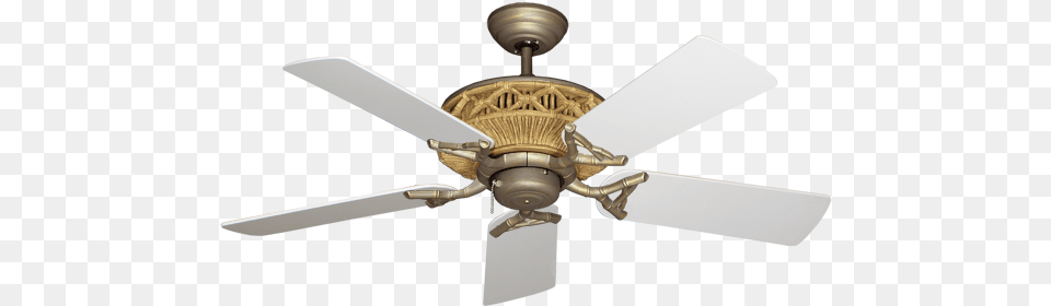 Picture Of Tiki Antique Bronze With 44quot Pure White Ceiling Fan, Appliance, Ceiling Fan, Device, Electrical Device Free Transparent Png