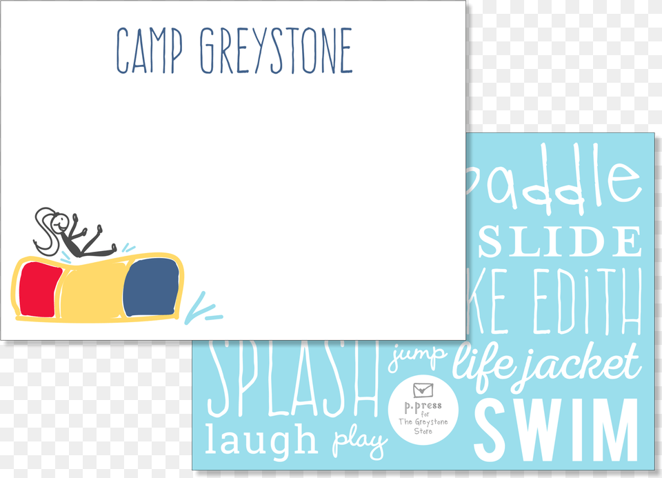 Picture Of Waterpark Flat Note Card Set Graphic Design, Advertisement, Poster Png
