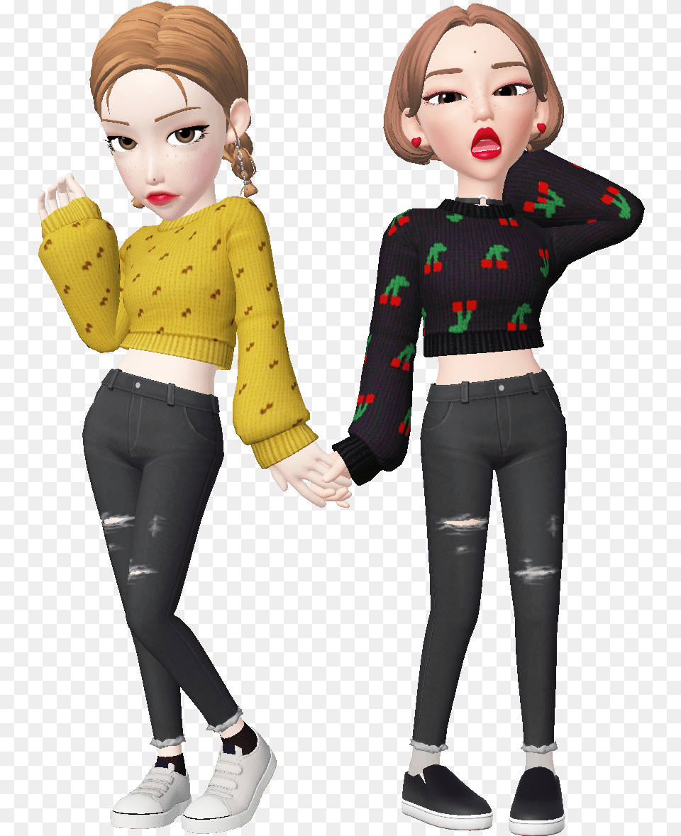 Picture Of Zepeto 3d Friends Bff Avatar Fashion Cute Zepeto 3d, Long Sleeve, Clothing, Sleeve, Sweater Free Png Download