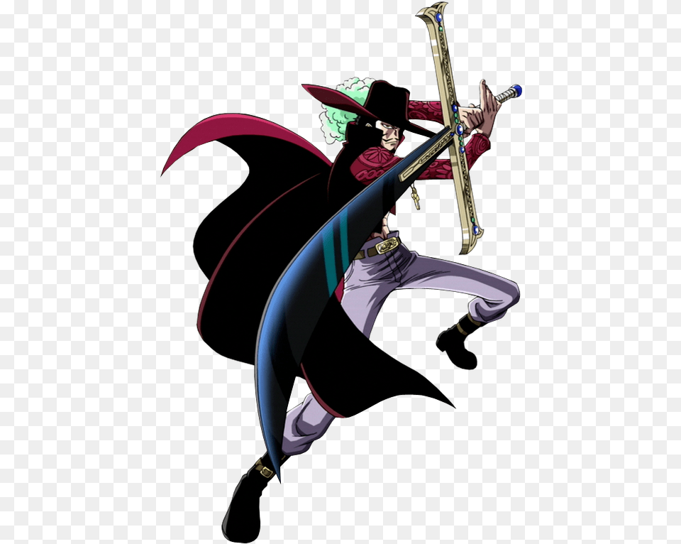 Picture One Piece Mihawk, Weapon, Sword, Adult, Person Free Png Download