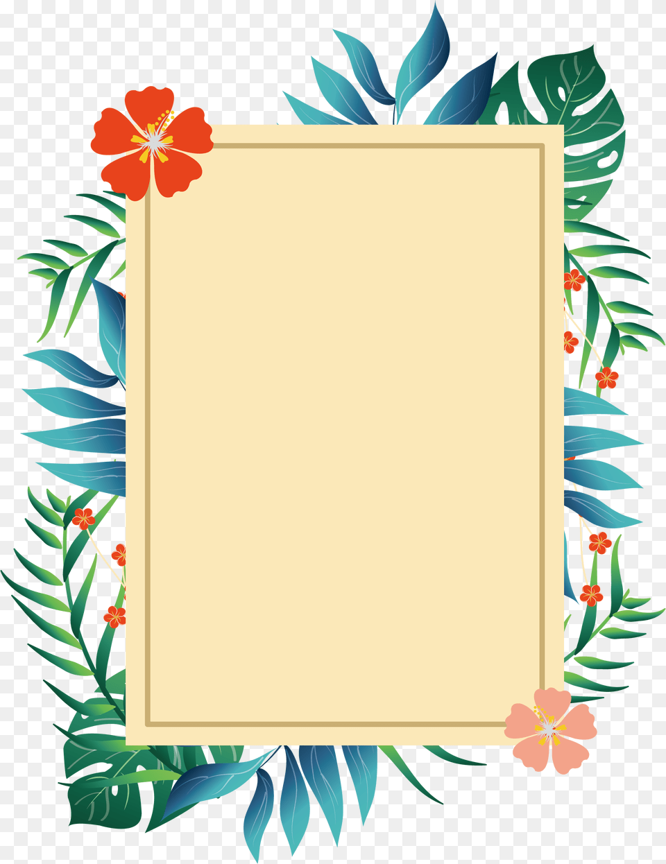 Picture Plant Romantic Summer Poster Frame Borders Background Summer Borders, Art, Floral Design, Graphics, Pattern Png Image