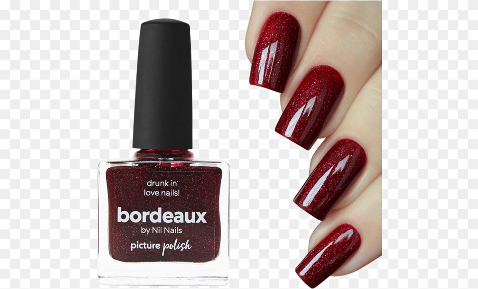 Picture Polish Bordeaux Nail Polish Dark Green, Body Part, Hand, Person, Cosmetics Free Png