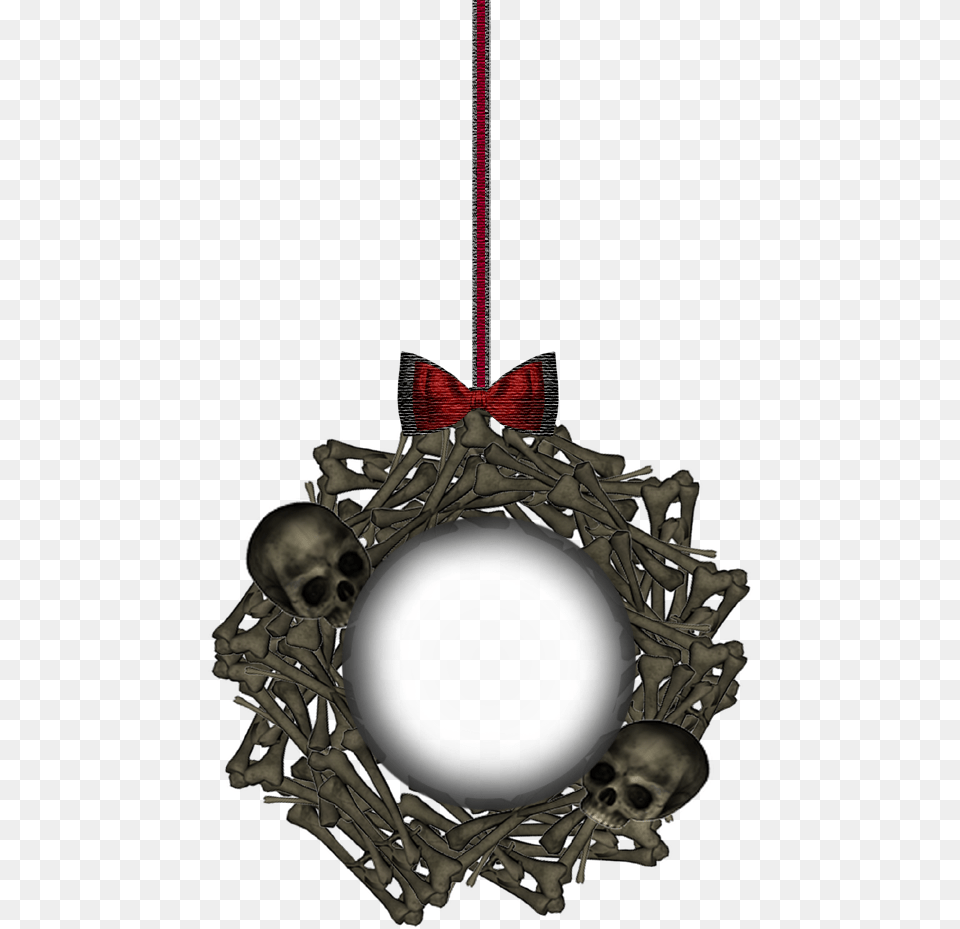 Picture Portable Skull Frame Ornament Graphics Network Gothic Picture Frame, Wreath, Baby, Person, Head Free Png Download