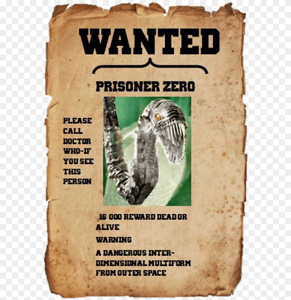 Picture Prisoner Zero Doctor Who Wanted Poster, Advertisement, Animal, Bird, Book Free Png Download