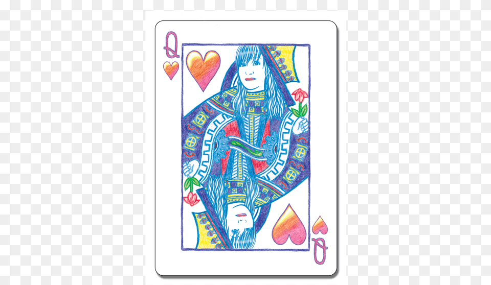 Picture Queen Of Hearts Playing Card, Art, Person, Drawing, Modern Art Free Png Download