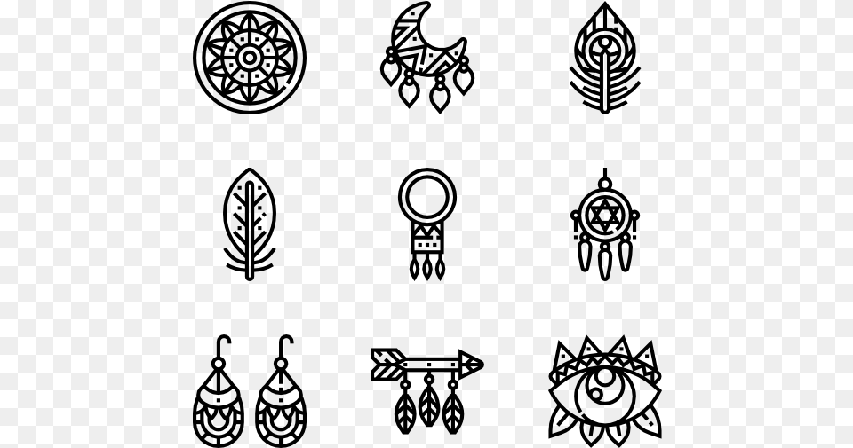 Picture Royalty Download Lines Icon Packs Vector Boho Icon, Gray Png