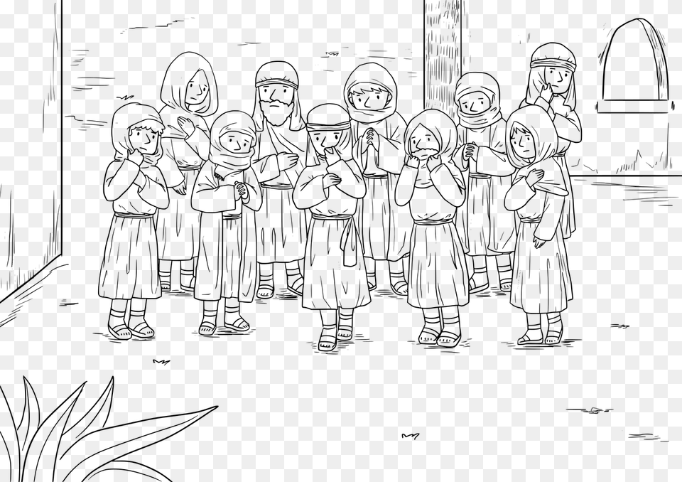 Picture Royalty Drawing Bible Christianity Luke 17 11 19 Coloring Pages, Gray Free Transparent Png