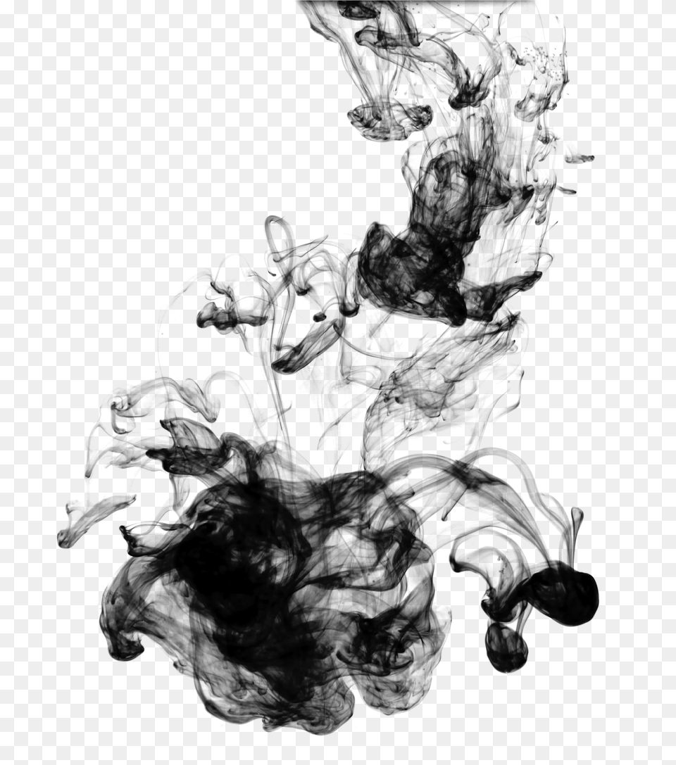 Picture Royalty Stock Drawing Inks Smoke Sketch, Gray Png