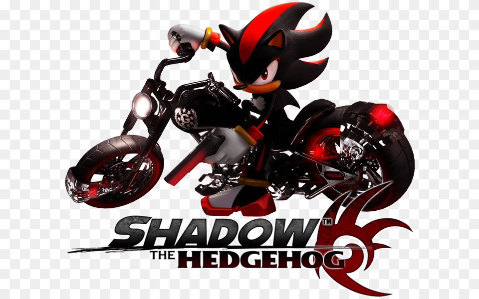 Picture Shadow The Hedgehog Motorcycle, Transportation, Vehicle, Machine, Wheel Png
