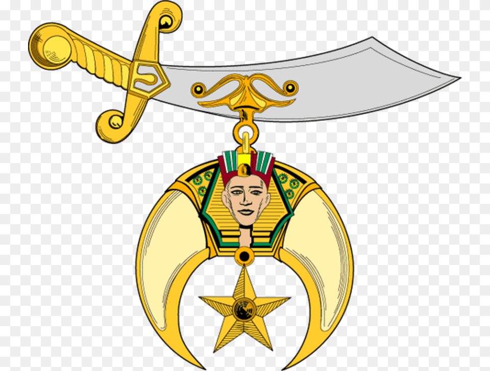 Picture Shriners Scimitar, Weapon, Sword, Person, People Free Png