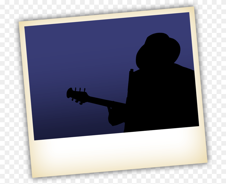 Picture Silhouette Frame Creative Figures Rectangle Silhouette, Guitar, Musical Instrument, Person, Performer Free Png Download