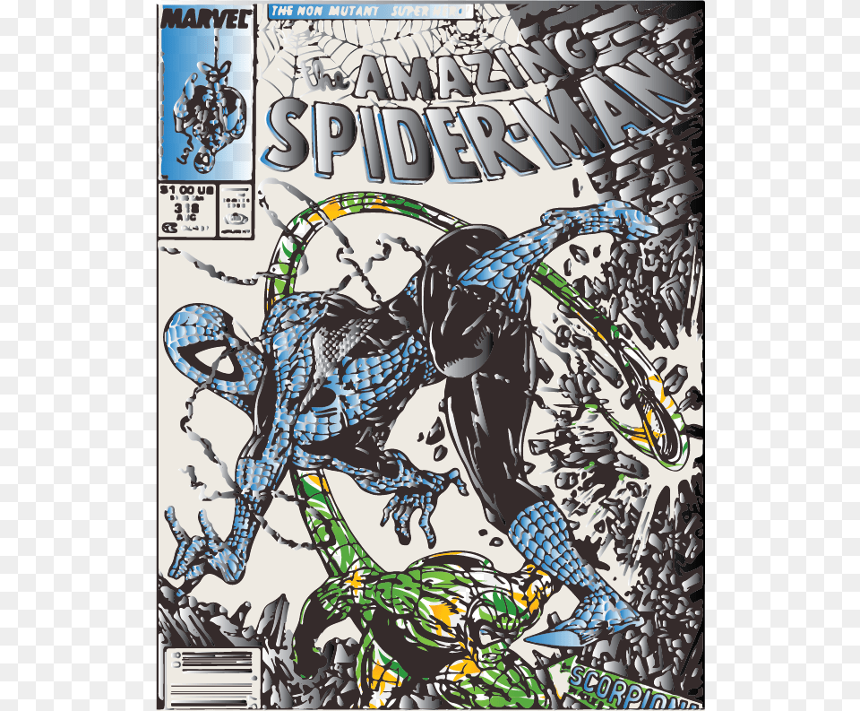 Picture Spider Man Scorpion Comics, Book, Publication, Person Png