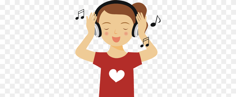 Picture Stock Collection Of Listen High Quality Listen To Music, Baby, Clothing, Person, T-shirt Free Png