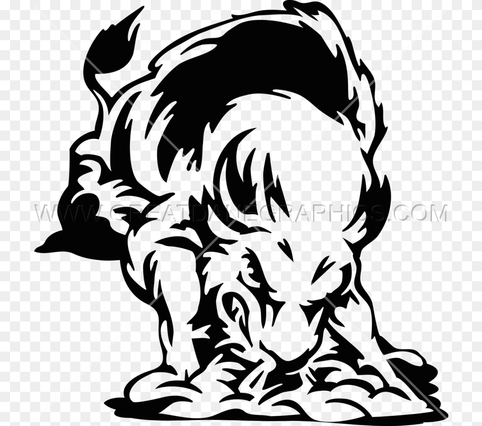 Picture Transparent Buffalo Clipart Illustration Charging Buffalo Drawing, Person Png