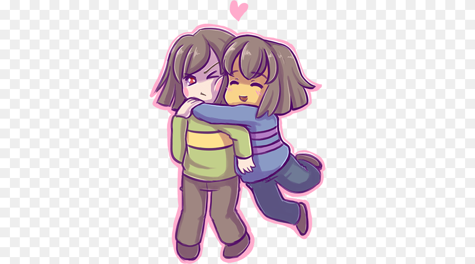 Picture Transparent Download Frisk X By Kaweii Frisk X Chara, Book, Comics, Publication, Baby Png
