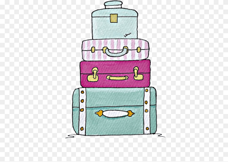 Picture Transparent Library Luggage Drawing Easy To Draw Suitcases, Baggage, Suitcase, Accessories, Bag Free Png
