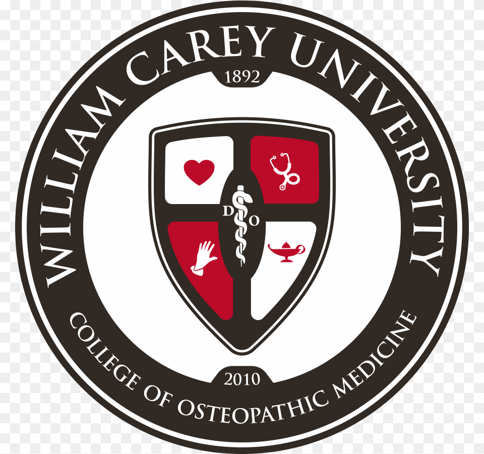 Picture William Carey University College Of Osteopathic Medicine, Emblem, Logo, Symbol, Ammunition Png