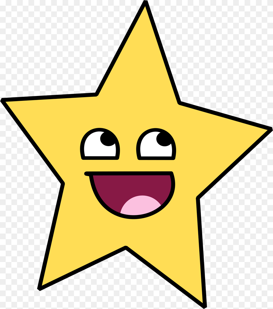Pictures Of Cartoon Stars Banner Star With A Smiley Face, Star Symbol, Symbol Free Transparent Png