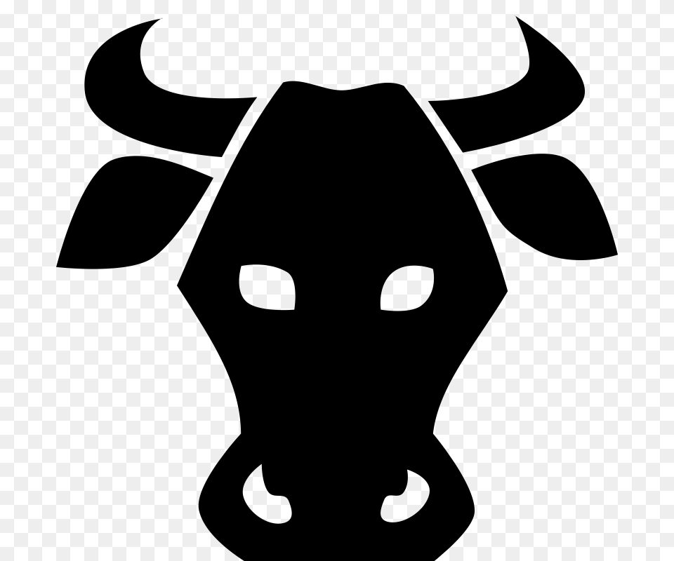 Pictures Of Cow Face Clip Art, Gray Png Image
