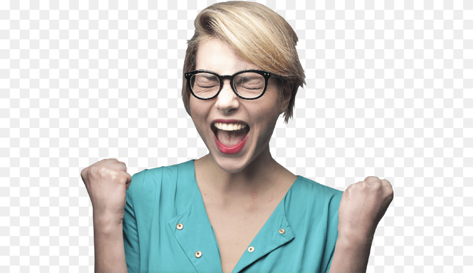 Pictures Of Excited People People With Glasses, Woman, Adult, Face, Female Free Png Download