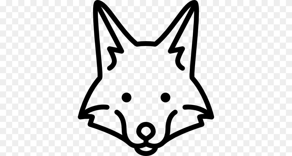 Pictures Of Fox Head Clipart Black And White, Stencil, Bow, Weapon, Sticker Free Png Download