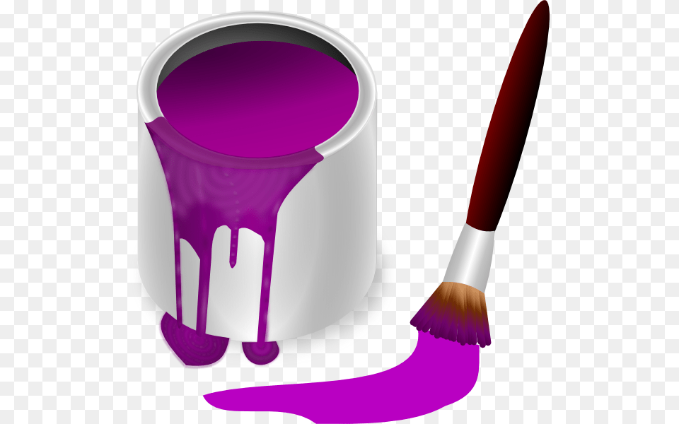 Pictures Of Pink Paint Clipart, Brush, Device, Tool, Paint Container Free Png Download