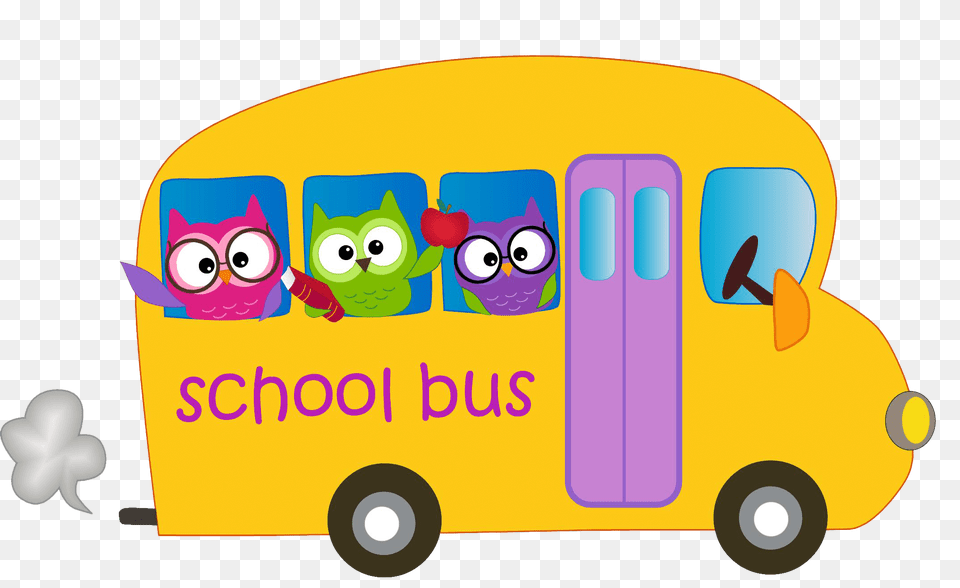 Pictures Of School Bus Owl Clipart, Vehicle, Transportation, Wheel, Machine Free Png