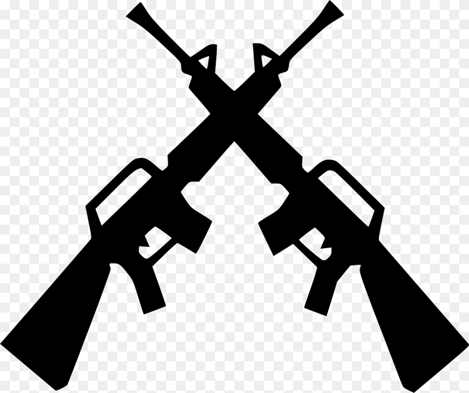 Pictures Trzcacak Rs Crossed Ar15 Clip Art, Firearm, Gun, Rifle, Stencil Free Png Download