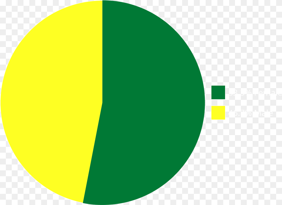 Pie Chart Of Enrollment Of Students By Sex University Of Oregon Total Enrollment, Sphere, Astronomy, Moon, Nature Free Png