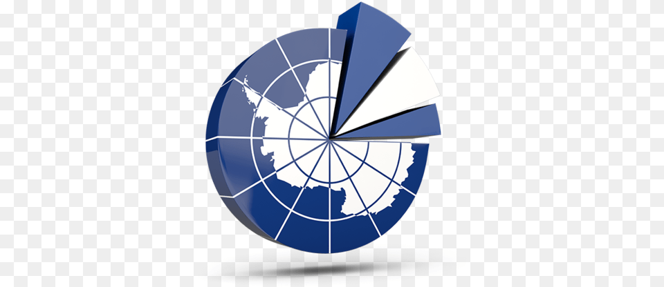 Pie Chart With Slices Antarctica Flag, Sphere, Disk, Astronomy, Outer Space Free Png