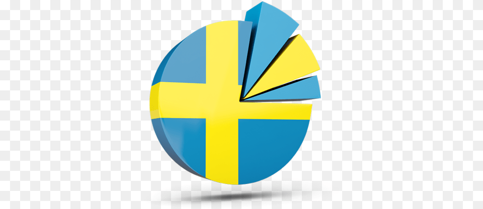 Pie Chart With Slices Pie Chart Of In Sweden, Sphere, Logo Png Image