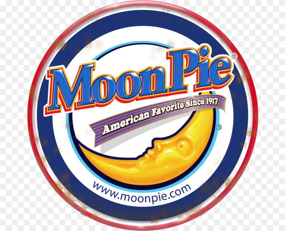 Pie Clipart Moonpie On Feedyeti Moon Pie Logo Moon Pie Logo, Badge, Symbol, Can, Tin Free Png Download
