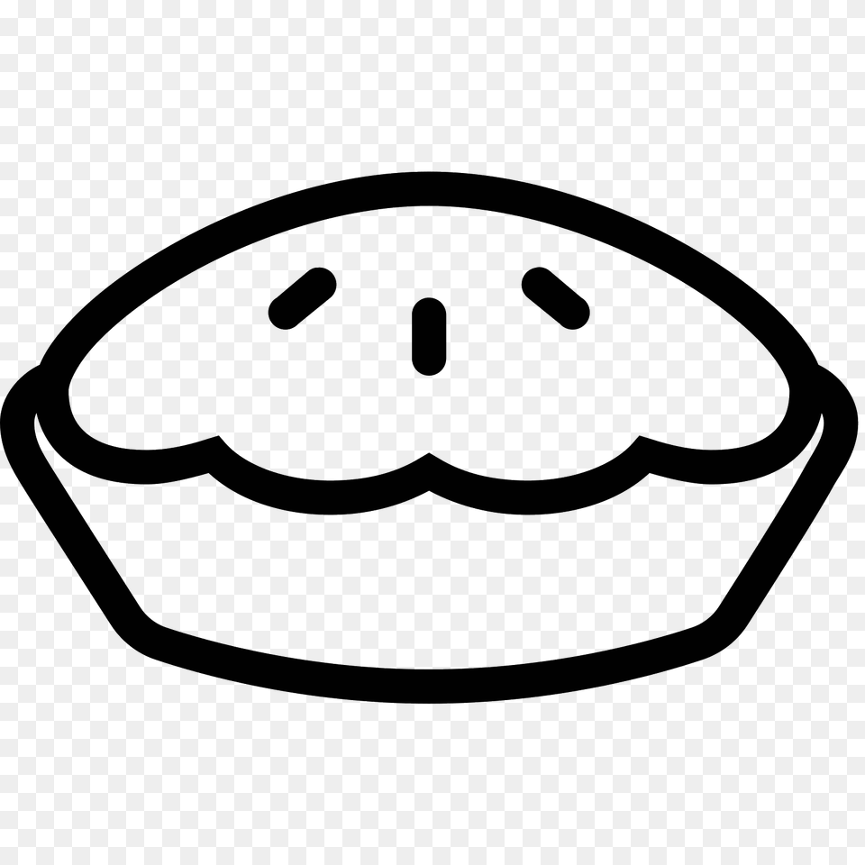Pie Icon, Gray Png