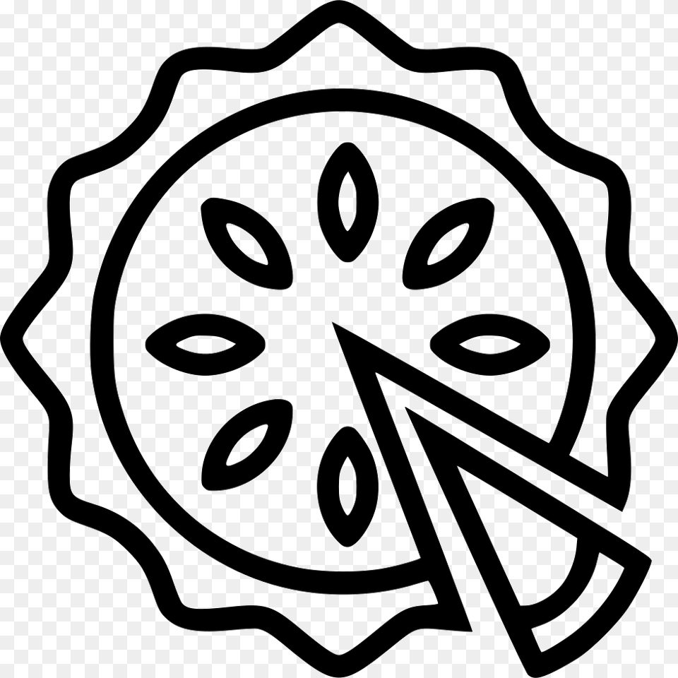 Pie Outline Pie Icon Art, Emblem, Symbol, Stencil, Ammunition Free Png