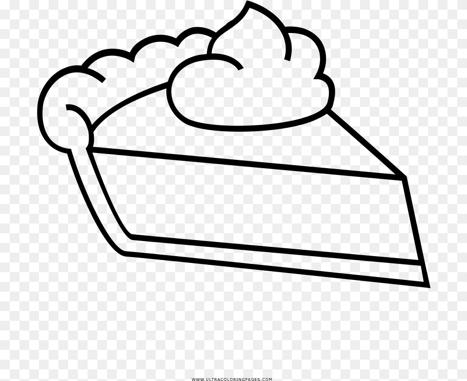 Pie Slice Coloring, Gray Png